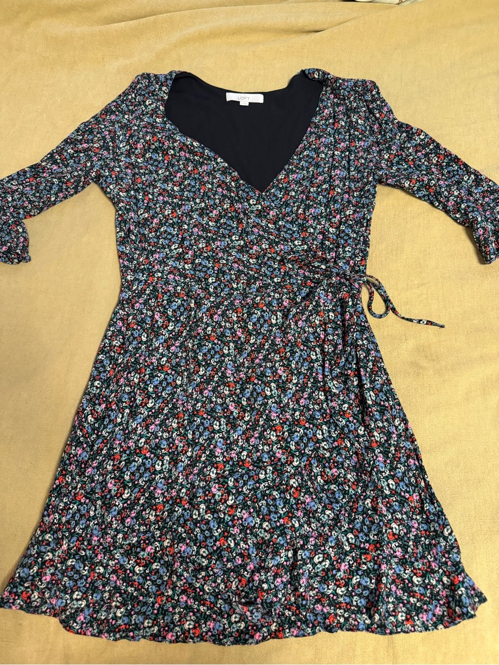LOFT WRAP RUFFLE SKORT DRESS - Picture 4 of 4